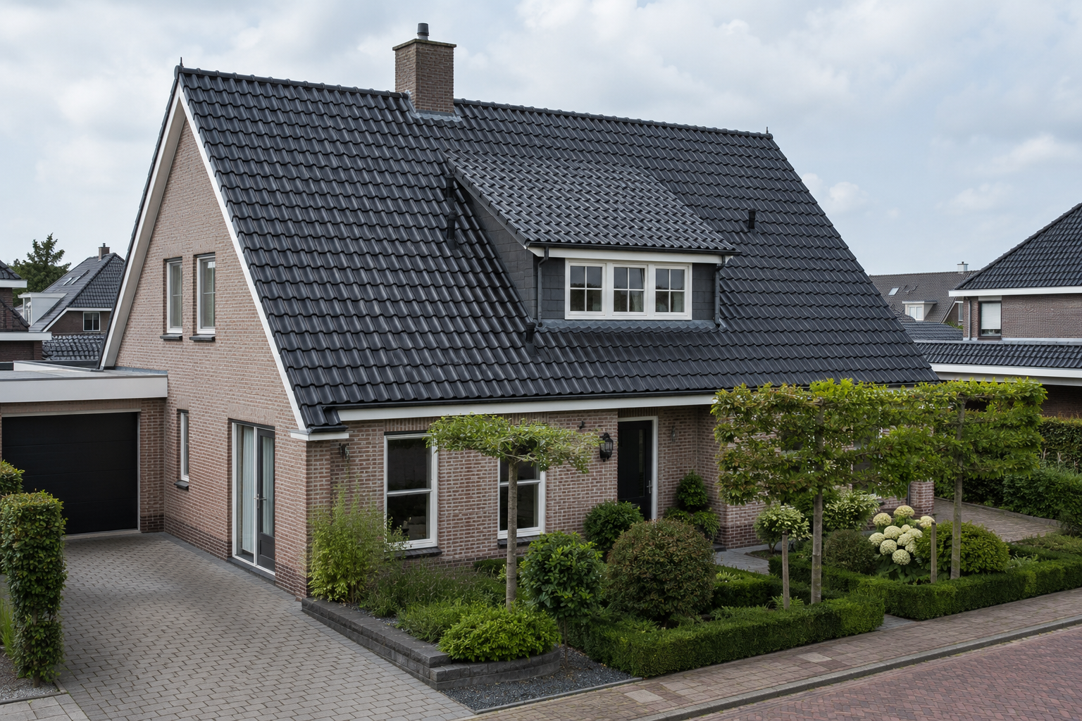 Nieuwe dakpannen voor vrijstaande woning